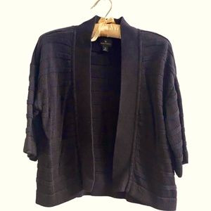 Worthington Black Knit Open Front Cardigan